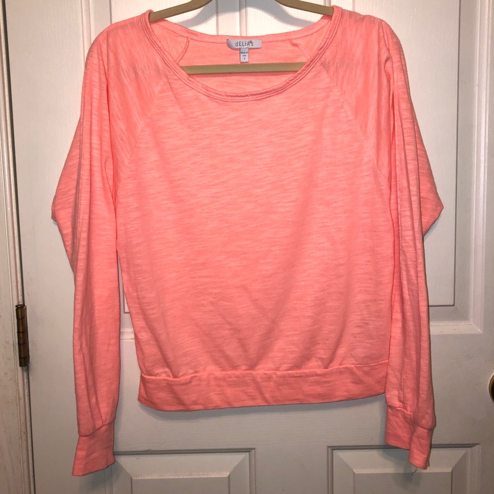 Neon Peach Long Sleeve Shirt